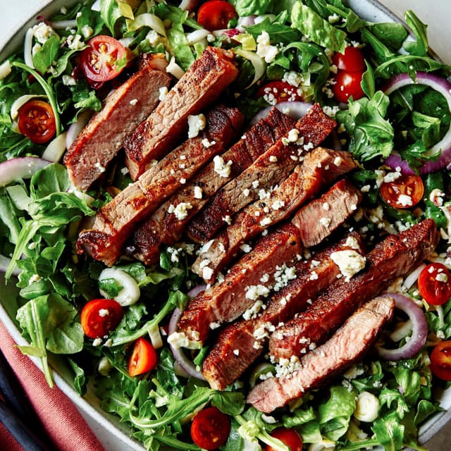 Steak Salad with Belgian Endive, Arugula & Gorgonzola - Heartstone Farm