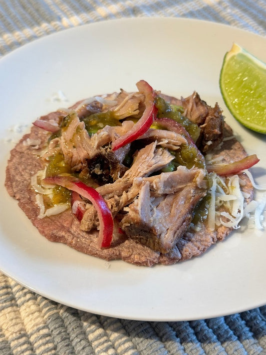 Slow Cooker Pulled Pork with Quick Pickled Onions - Heartstone Farm