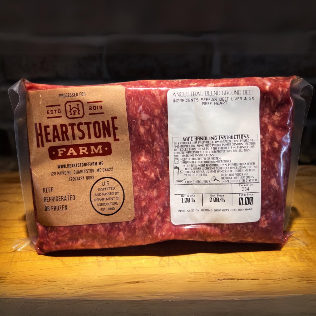 100% Grass Fed Ancestral Blend Ground Beef - Heartstone Farm