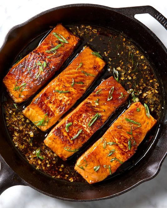 Glazed Honey Garlic Sockeye Salmon