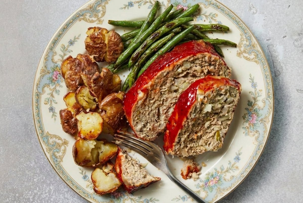 Turkey Meatloaf with Toasted Pine Nuts, Raisins & Tomato-Dijon Glaze - Heartstone Farm