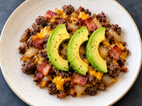 Bacon Cheeseburger Skillet with Avocado - Heartstone Farm