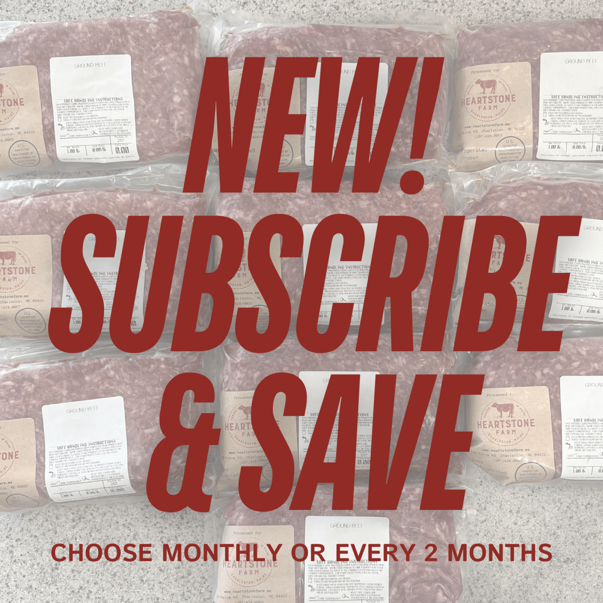 100% Grass Fed Ground Beef - Heartstone Farm