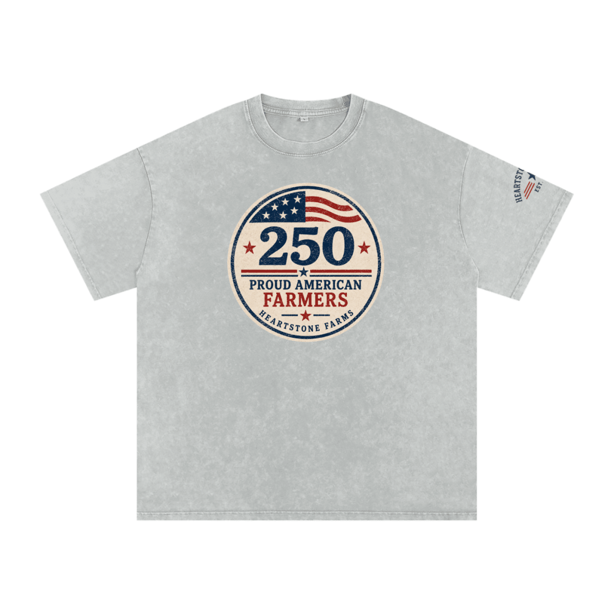 Snow Washed Oversized Cotton T-Shirt - Heartstone Farm