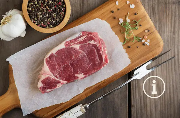 beef cut on cutting board