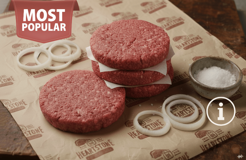 BURGER PATTIES 3 pack - Heartstone Farm