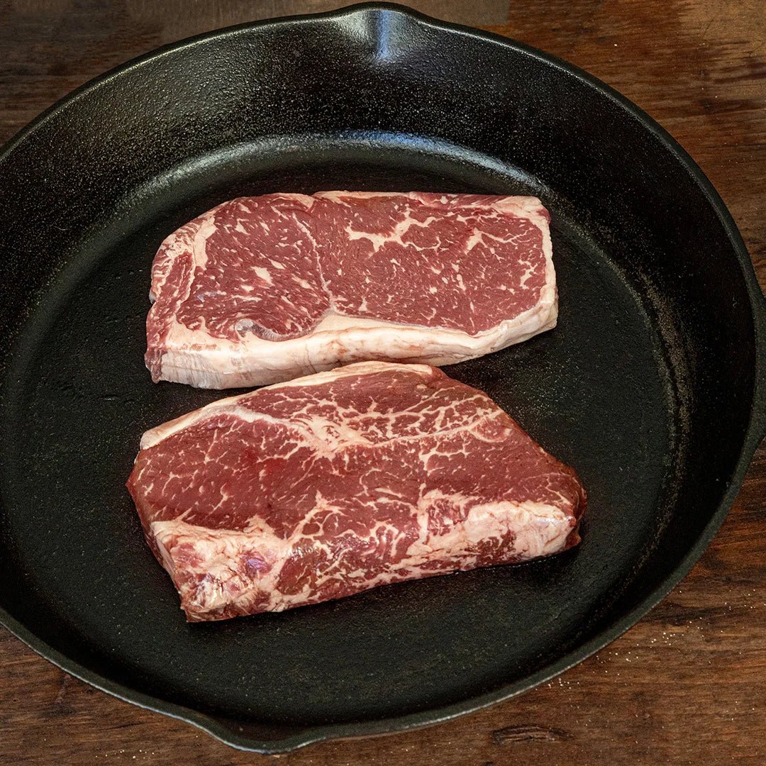 100% Grass Fed Strip Steaks - Heartstone Farm