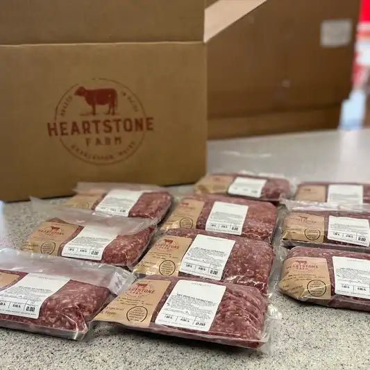 100% Grass Fed Ground Beef - Heartstone Farm